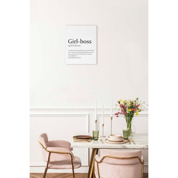 Girl Boss Quote Canvas Wall Art Print 11x14 Inch - Picture 4 of 6
